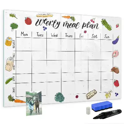 Planificateur de repas hebdomadaire tableau magnétique pour dessiner