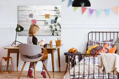 Tableau magnétique pour dessiner en planches de bois