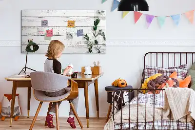 Tableau magnétique pour dessiner en planches de bois