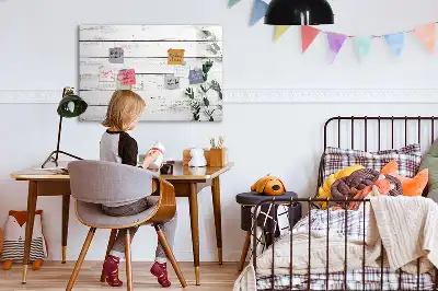 Tableau magnétique pour dessiner en planches de bois