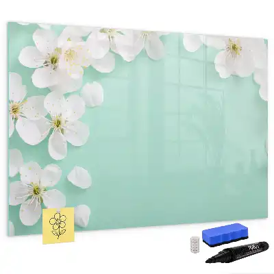Tableau magnétique à dessiner motif marguerites flottantes