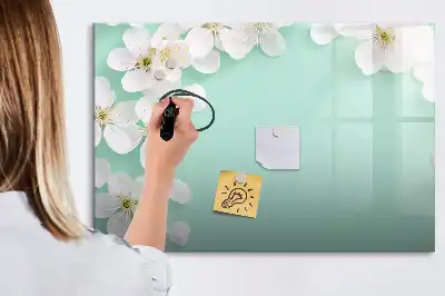 Tableau magnétique à dessiner motif marguerites flottantes