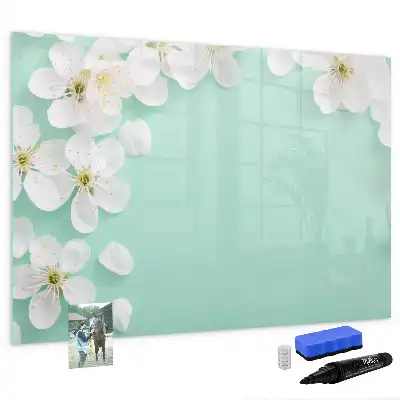 Tableau magnétique à dessiner motif marguerites flottantes