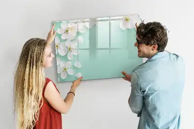 Tableau magnétique à dessiner motif marguerites flottantes