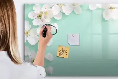 Tableau magnétique à dessiner motif marguerites flottantes