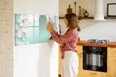 Tableau magnétique à dessiner motif marguerites flottantes