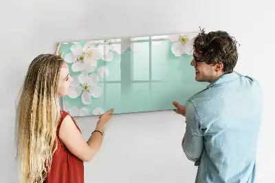 Tableau magnétique à dessiner motif marguerites flottantes