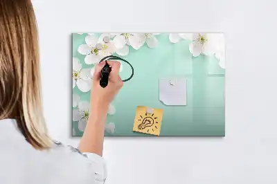 Tableau magnétique à dessiner motif marguerites flottantes