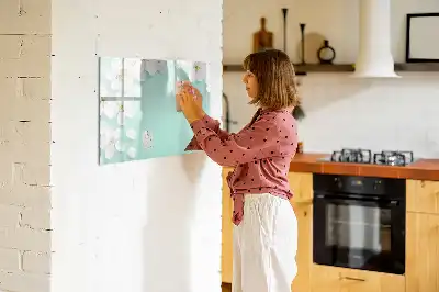 Tableau magnétique à dessiner motif marguerites flottantes