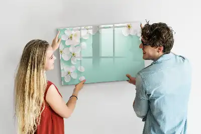 Tableau magnétique à dessiner motif marguerites flottantes