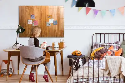 Tableau magnétique pour dessiner en planches de bois