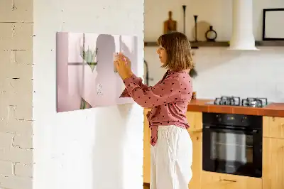 Tableau magnétique à dessiner motif bouquet de fleurs