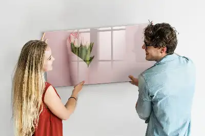 Tableau magnétique à dessiner motif bouquet de fleurs