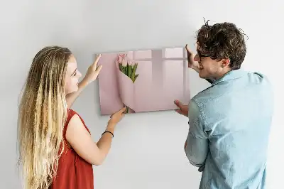 Tableau magnétique à dessiner motif bouquet de fleurs