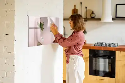 Tableau magnétique à dessiner motif bouquet de fleurs
