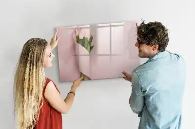 Tableau magnétique à dessiner motif bouquet de fleurs