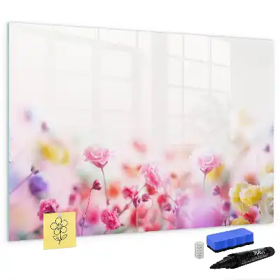Tableau magnétique pour dessiner motif fleurs des champs