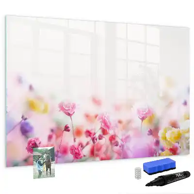Tableau magnétique pour dessiner motif fleurs des champs
