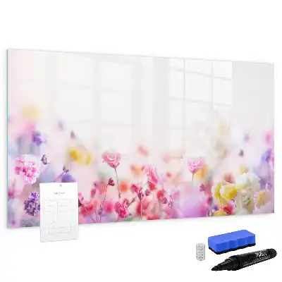 Tableau magnétique pour dessiner motif fleurs des champs