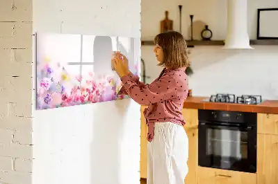 Tableau magnétique pour dessiner motif fleurs des champs
