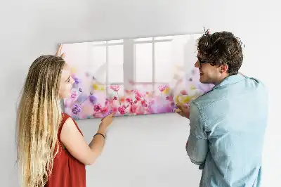 Tableau magnétique pour dessiner motif fleurs des champs