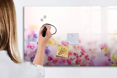 Tableau magnétique pour dessiner motif fleurs des champs