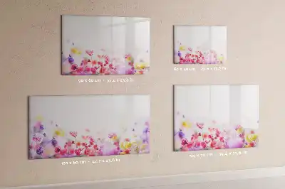 Tableau magnétique pour dessiner motif fleurs des champs