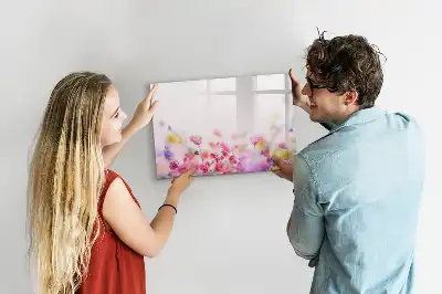 Tableau magnétique pour dessiner motif fleurs des champs