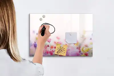 Tableau magnétique pour dessiner motif fleurs des champs