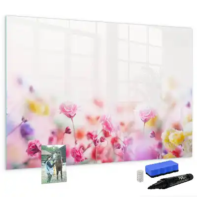 Tableau magnétique pour dessiner motif fleurs des champs