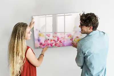 Tableau magnétique pour dessiner motif fleurs des champs