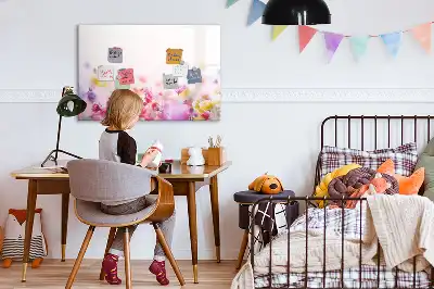 Tableau magnétique pour dessiner motif fleurs des champs