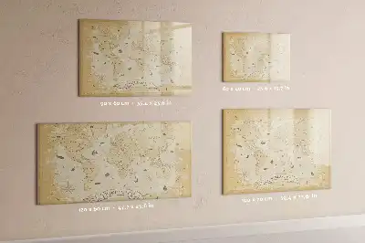 Carte du monde vintage tableau magnétique pour dessiner