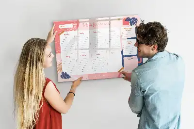 Tableau magnétique pour dessiner planificateur de la semaine