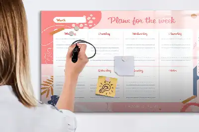 Tableau magnétique pour dessiner planificateur de la semaine