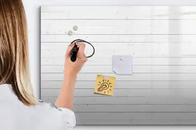 Tableau magnétique à dessiner motif panneaux en bois