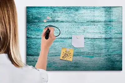 Tableau magnétique pour dessiner en bois bleu vieilli