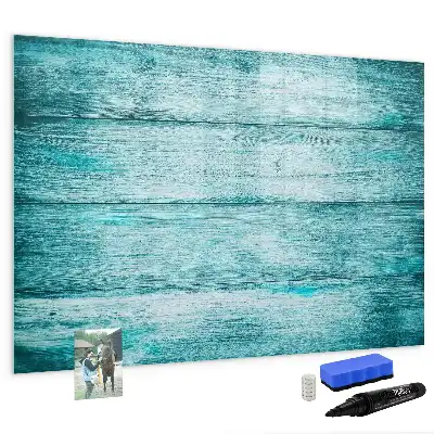 Tableau magnétique pour dessiner en bois bleu vieilli