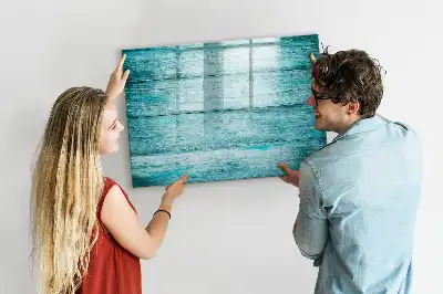 Tableau magnétique pour dessiner en bois bleu vieilli