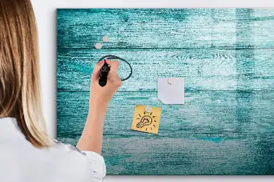 Tableau magnétique pour dessiner en bois bleu vieilli