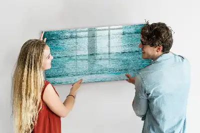 Tableau magnétique pour dessiner en bois bleu vieilli