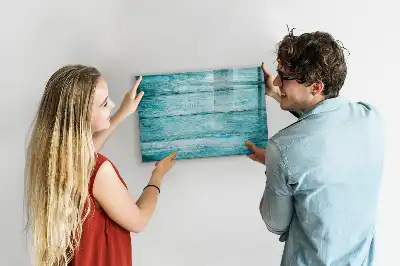 Tableau magnétique pour dessiner en bois bleu vieilli