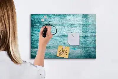 Tableau magnétique pour dessiner en bois bleu vieilli