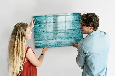 Tableau magnétique pour dessiner en bois bleu vieilli