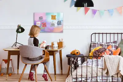 Tableau magnétique à dessiner avec plumes colorées