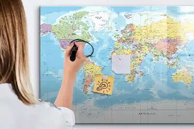 Carte politique du monde tableau magnétique à dessiner
