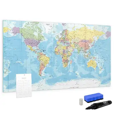 Carte politique du monde tableau magnétique à dessiner