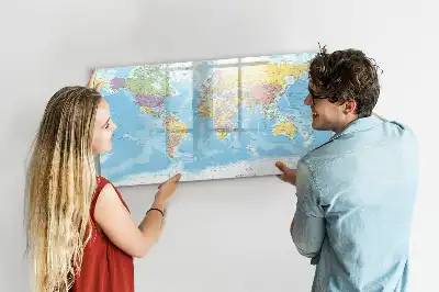 Carte politique du monde tableau magnétique à dessiner