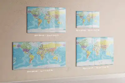 Carte politique du monde tableau magnétique à dessiner