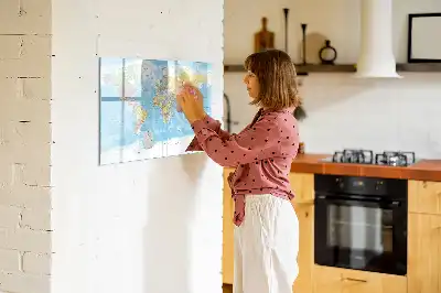 Carte politique du monde tableau magnétique à dessiner